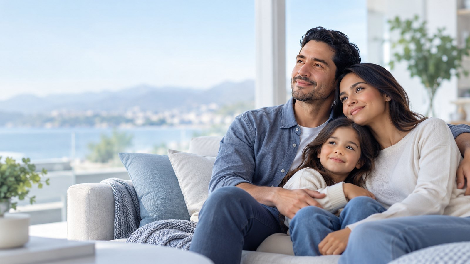 Familia disfrutando un momento de tranquilidad